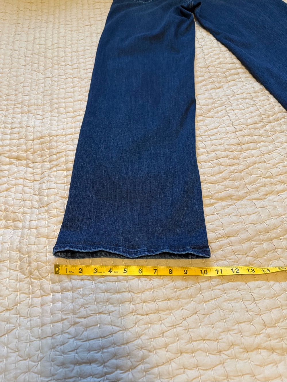 Quince Bella Stretch Wide Leg Jean Deep Sea Blue Womens Size 29/32 - Picture 8 of 13